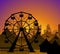 Ferris wheel and circus silhouette