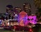 Ferris wheel Colorful nightlights city Long Beach California