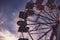 Ferris wheel funfair sunset