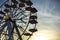 Ferris wheel funfair sunset