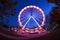 Ferris wheel go around at Lake Balaton at night