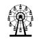 Ferris Wheel icon vector. Entertainment Round illustration sign. Attraction symbol.