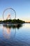 Ferris Wheel of Montreal La Grande Roue de Montreal and the lake at sundown