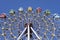 Ferris wheel with multi color cabins, Changchun, China