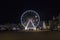 Ferris wheel by night at the old harbor in Marseille