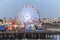 Ferris wheel at Santa Monica Pier at night