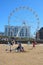 Ferris wheel at seaside resort.