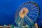 Ferris wheel spin outdoor motion at twilight.