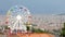 Ferris Wheel on Tibidabo mountain over Barcelona City