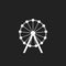 Ferris wheel vector icon. Carousel in park icon. Amusement ride illustration