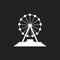 Ferris wheel vector icon. Carousel in park icon. Amusement ride illustration