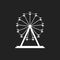 Ferris wheel vector icon. Carousel in park icon. Amusement ride illustration