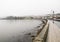 Ferrol estuary in a rainy day