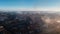 Ferrous metallurgy ironworks air pollution cityscape sea sunset sunrise panorama aerial view