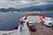 Ferry Approaching Thassos Greek Island, Greece