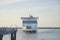 A ferry arrives at the Port of Calais, France on the English Channel