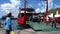 A ferry arriving at port elizabeth, bequia