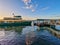 Ferry Arriving at Sydney Harbour Wharf, Australia