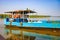 Ferry arriving to Chorao island, Goa, India