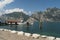 Ferry arriving at Torbole on Lake Garda Italy