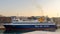 Ferry of Blue Star Ferries docking at the port of Piraeus, Greece