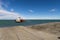 Ferry boat approaching the dock in the Cruce Punta Delgada in the Strait of Magellan, Chile.