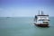 Ferry boat crossing in Sea at The Gulf of Thailand, Surat Thani