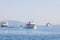 Ferry boat crossing the Seto Inland Sea from Takamatsu to Naoshima Island