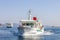 Ferry boat crossing the Seto Inland Sea from Takamatsu to Naoshima Island