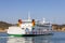 Ferry boat crossing the Seto Inland Sea from Takamatsu to Naoshima Island