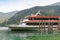 A ferry boat cruising along the Achensee Lake in Tirol, Austria