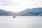Ferry-boat in island of Miyajima - Hiroshima, Japan. View from t