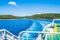 Ferry boat between islands of Cres and Krk in Croatia