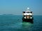 Ferry boat in Marmara Sea in Istanbul of Turkey in June