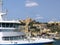 Ferry boat near of Gozo coastline