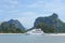 Ferry boat at Nopparatthara beach to Phiphi island