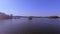 Ferry boat sailing on Seven Seas Lagoon at Magic Kingdom area.