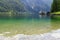 A ferry boat waiting for passengers at the pier on Achensee Lake in Tirol, Austria