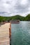 Ferry boats on Plitvice lakes pier, Croatia.