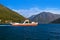 Ferry in Boka Kotor bay - Montenegro