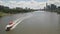 Ferry on the brisbane river at south bank in queensland