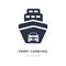 ferry carrying cars icon on white background. Simple element illustration from Transport concept