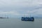 Ferry carrying passengers cruising between Malaysia mainland and Penang island. It is one of Penang tourism attractions.