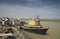 Ferry carrying People and vehicals at Brahmaputra River Assam