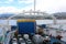 On the ferry with cars and camper vans to Messina on Sicily Island in Italy