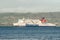 Ferry Coming Into Dock At Belfast Harbour