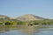 Ferry crossing Derwentwater beneath Skiddaw, Lake District