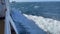 The ferry crossing the north sea between norway and denmark on open waters on a summer day