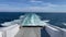 The ferry crossing the north sea between norway and denmark on open waters on a summer day