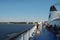 Ferry deck on the Baltic Sea in Estonia